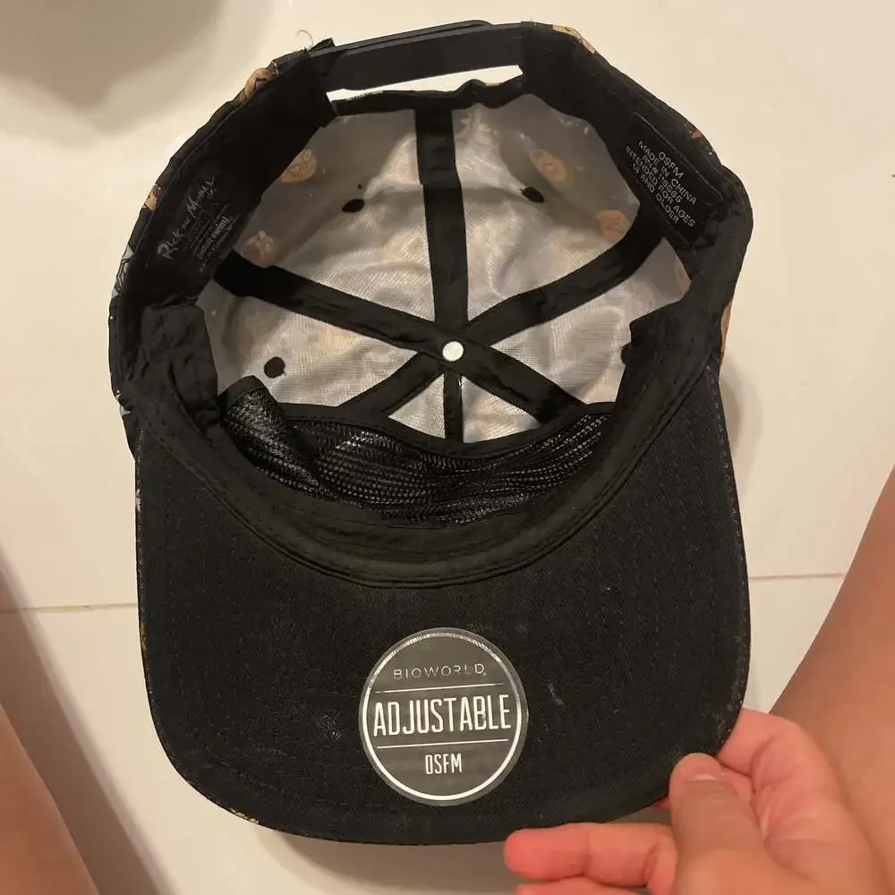 Rick and Morty Black All-Over Print Baseball Cap